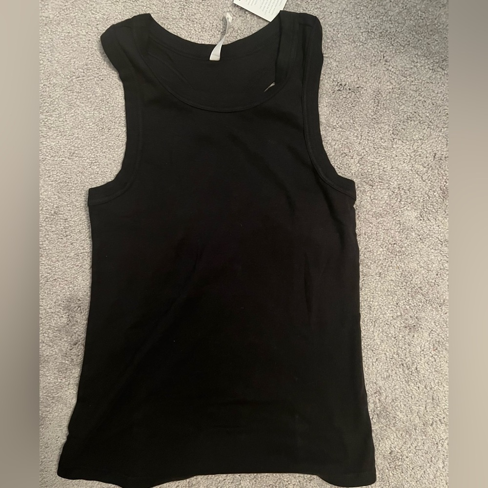 Fabletics black racer back tank top